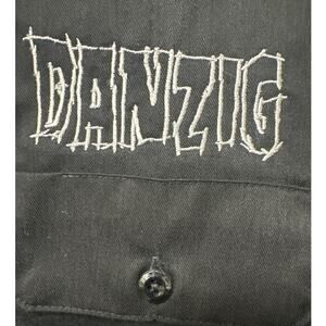 Vintage Danzig Embroidered Dickies Work Shirt Large Misfits/Samhain/Metal